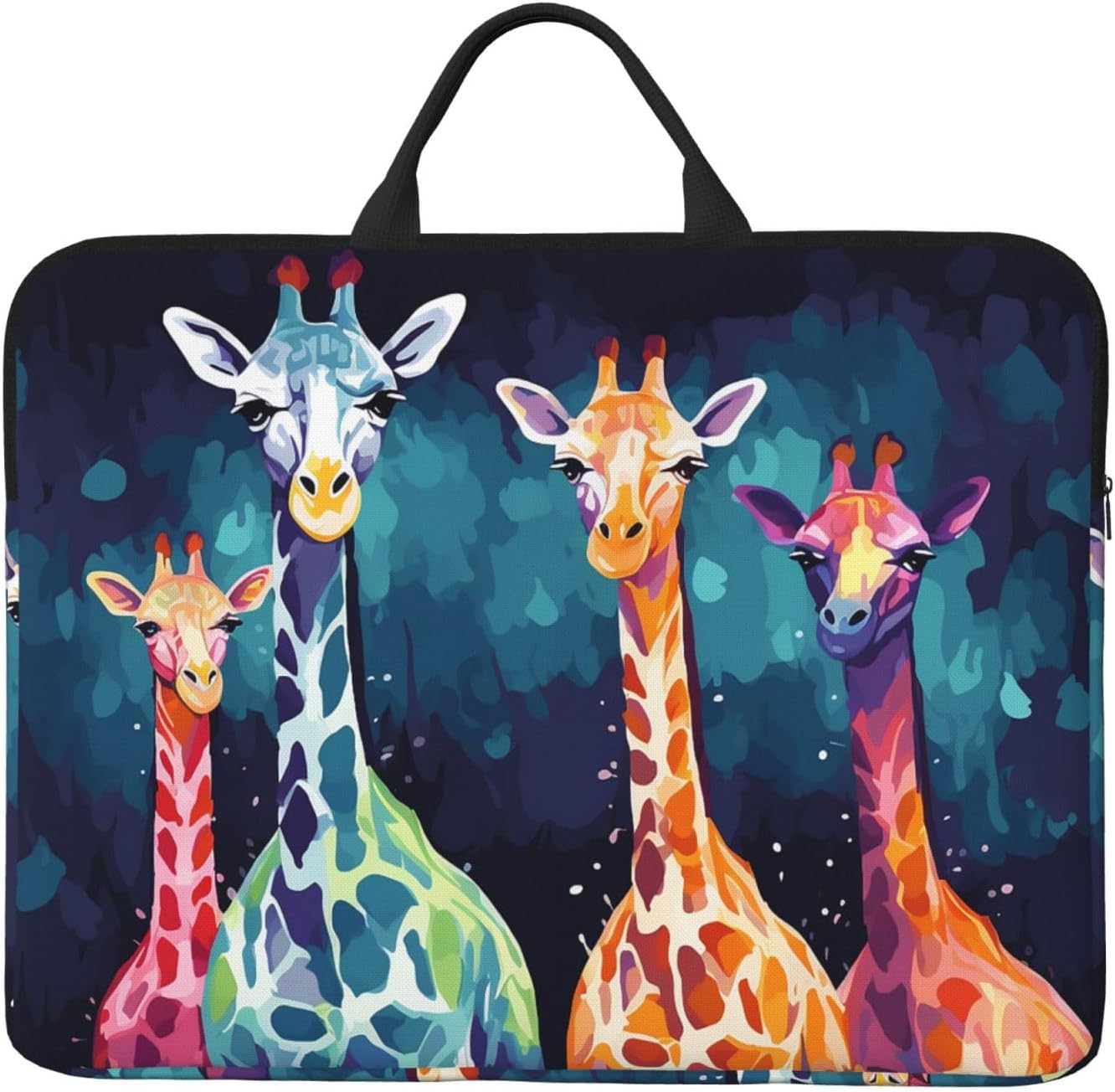 Laptop Case Sleeve Colorful Giraffe Fans Lovers Laptop Bag Computer Carrying Case 14" Laptop Protective Notebook Case Cover