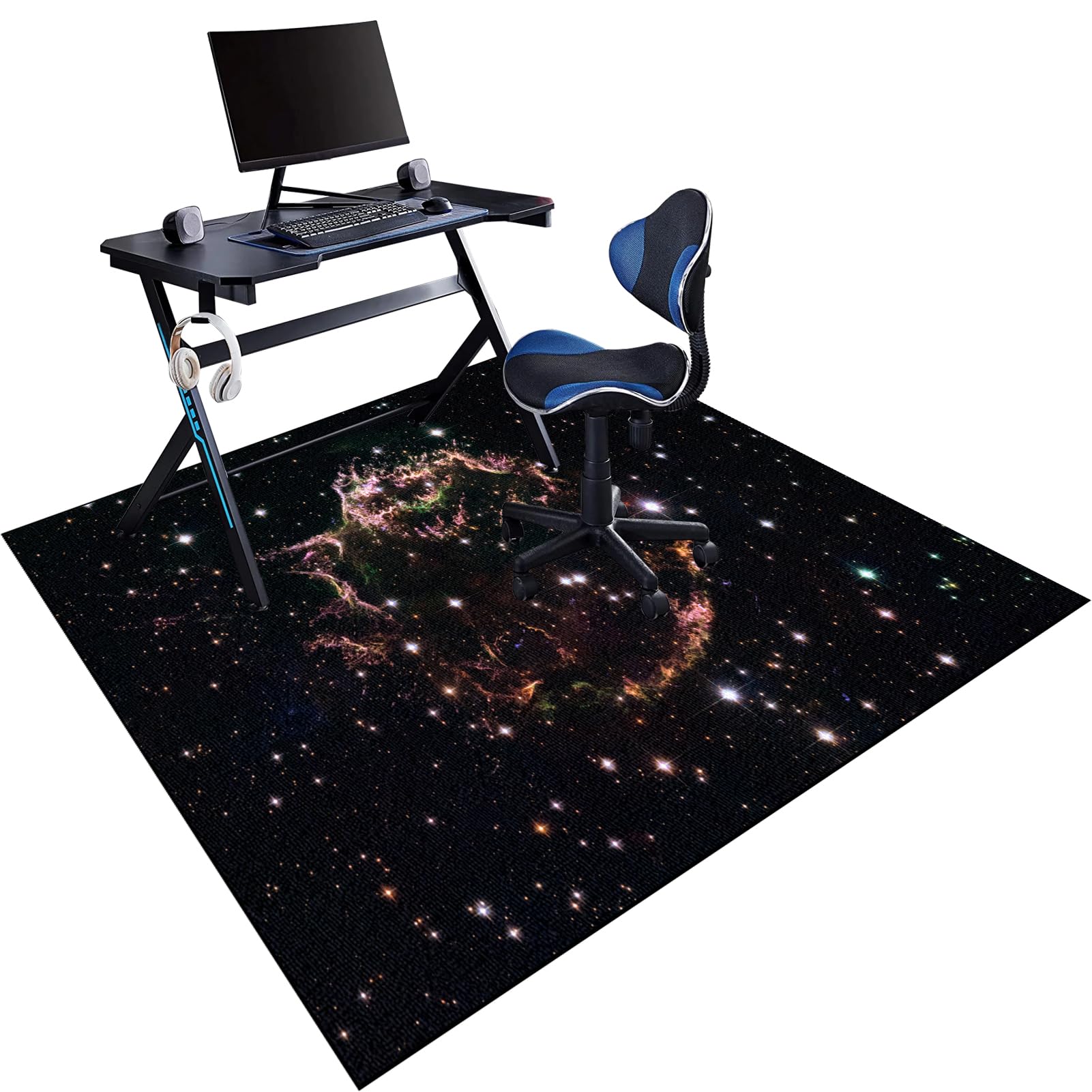 Dywan Krzesło Gamingowe, Ochraniacz Podłogi Wózki Inwalidzkie Biuro, Mata Ochronna Na Podłogi, Antypoślizgowa Mata Do Komputera Gry Na Podłogę 130 x 180 cm