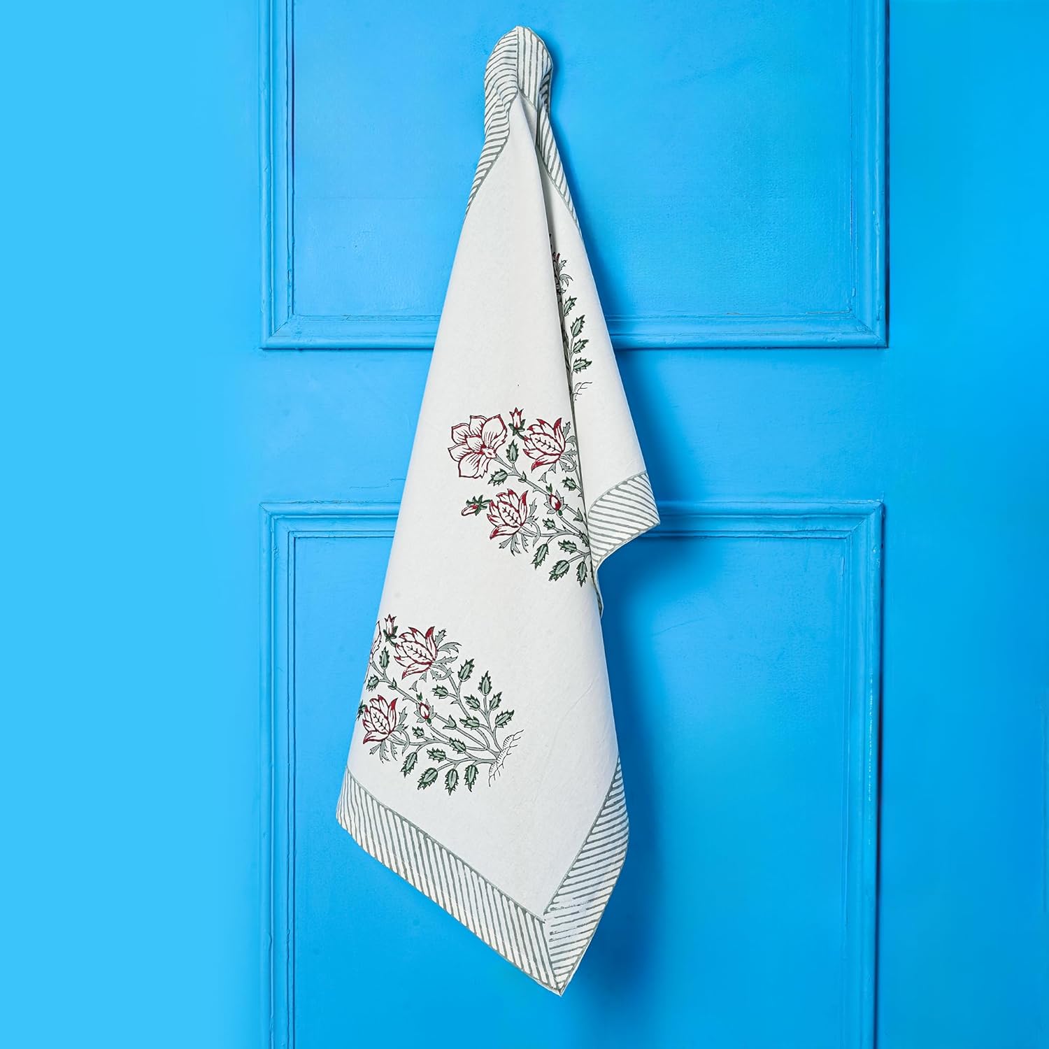 Perilla Home Kitchen Towels Set of 3-100% Cotton 30" X 20" Reusable Tea Dish Towels with Hanging Loop for Home Kitchen Cocktail, Parties, Spring, Dining (Daffodil)