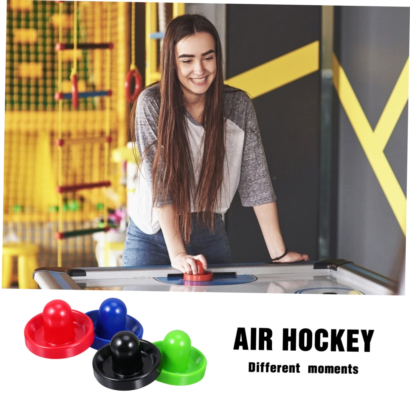 VANZACK hockey dell'aria accessori da tavolo da gioco illumina il disco da air hockey giochi di società giochi società pulsante di plastica per air hockey parti di hockey in plastica