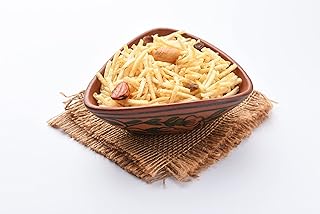 Ghotaram Falahari Potato Sticks Snack Namken Falhari Mix Gujarati Farsan Mix Special Crispy Rock Salted Falahari Namkeen Falhari Aloo Lachha Mungfali Mix Namkeen Savory Snack-250 * 1Pack