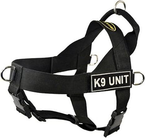 Dean & Tyler DT Universal No Pull Dog Harness with Velcro Patches, Fits  Girth Size 21-Inch-26-Inch, Black