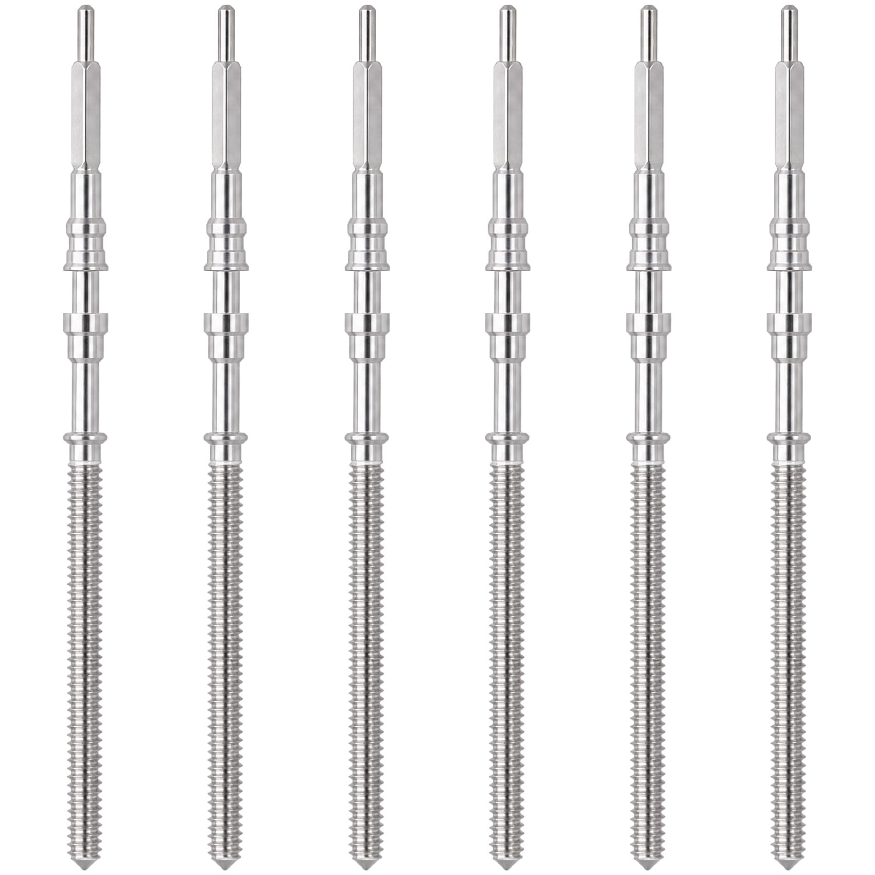 6PCS Movement Watch Steel Stem Crown Kit Repair Tools