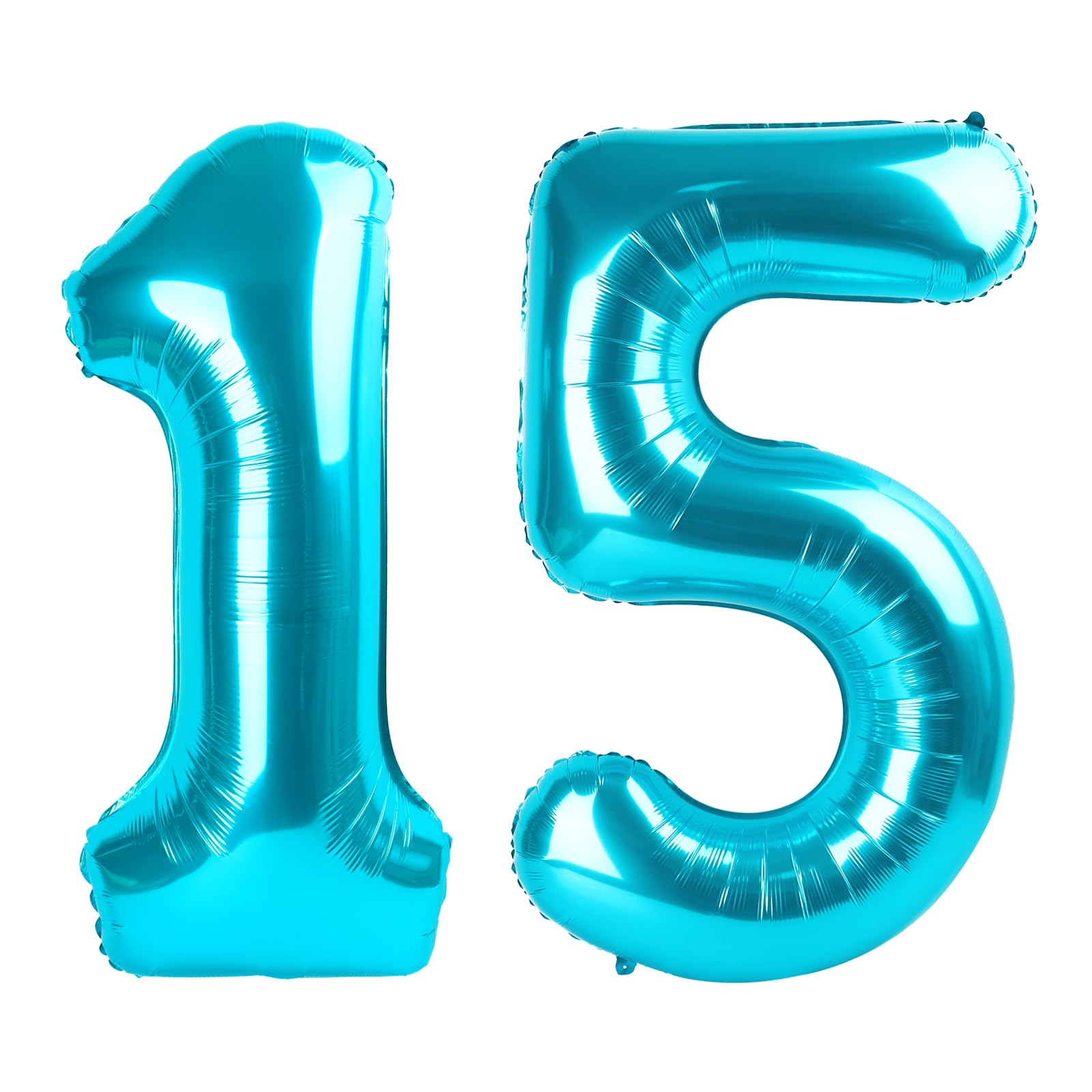 Number Balloons 15 Balloon Light Blue for 15 51 Birthday Decorations, 40 in