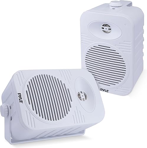 Vista 8 de Pyle Par de altavoces para interiores y exteriores – Sistema de altavoces de rango completo de 2 vías de 300 vatios a prueba de agua dual de 4 Negro
