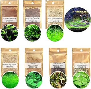 HOGOOD 7 Pack Aquarium Plant Seed Set.Water Grass Plant Seeds Fish Tank Aquarium Landscape Decoration