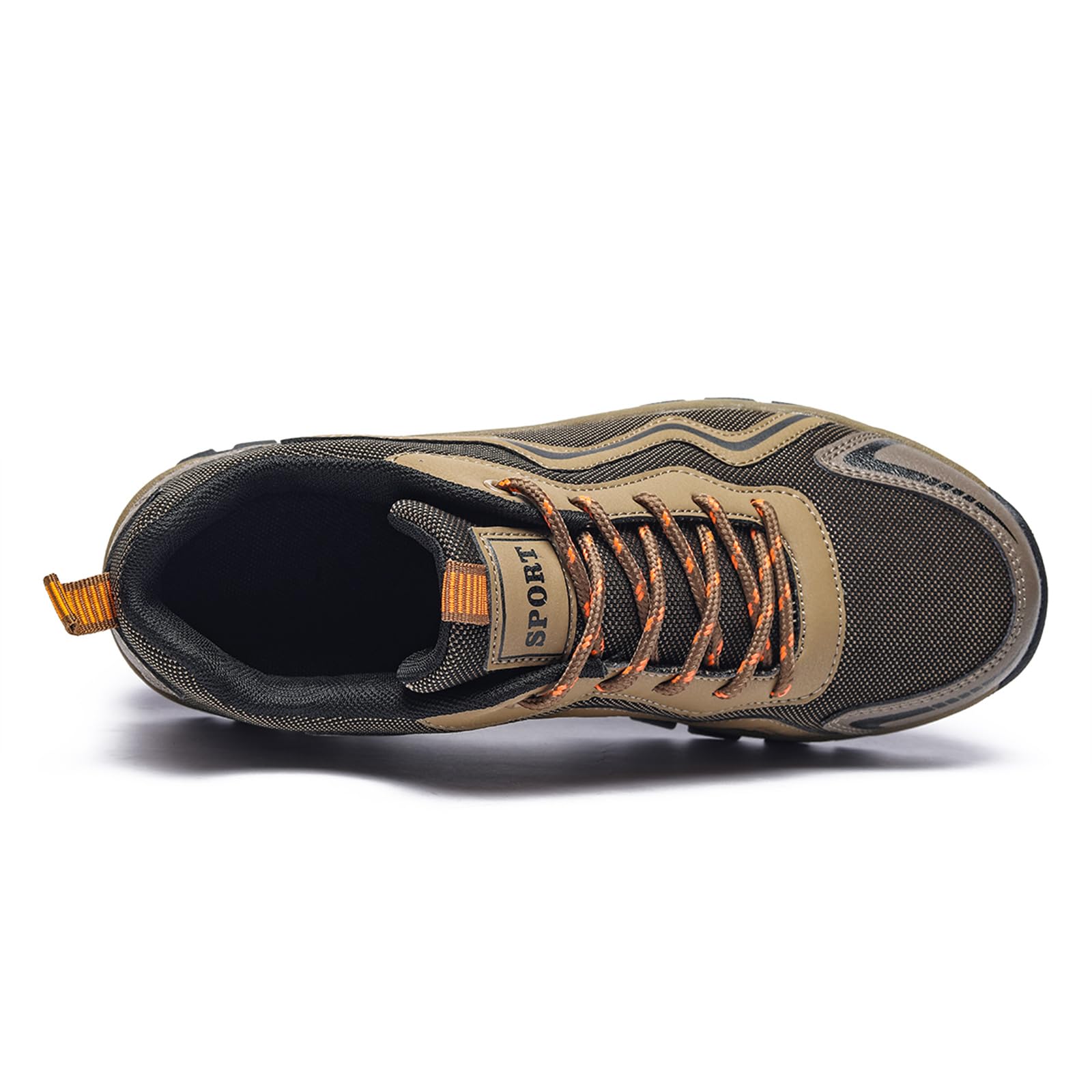 Wanderschuhe Für Herren Zum Wandern Reisen rutschfest Leicht Für Outdoor Camping Arbeit Sneakers Low Top,Braun,44 EU