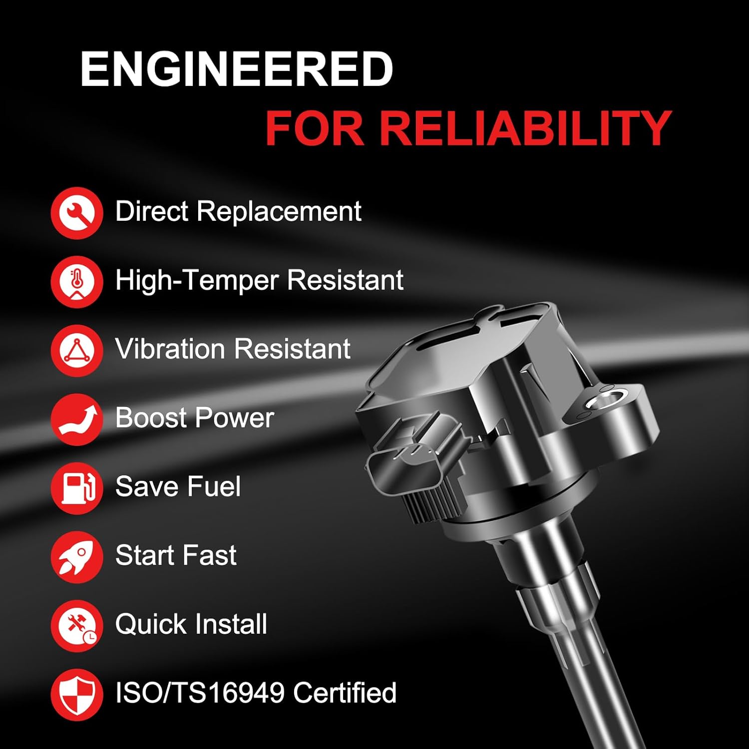 Ignition Coil Packs and Spark Plugs fits for Honda Civic 2016 2017 2018 2019 2020, 2015-2019 Fit 1.5 2.0 L4, UF749, Set of 4