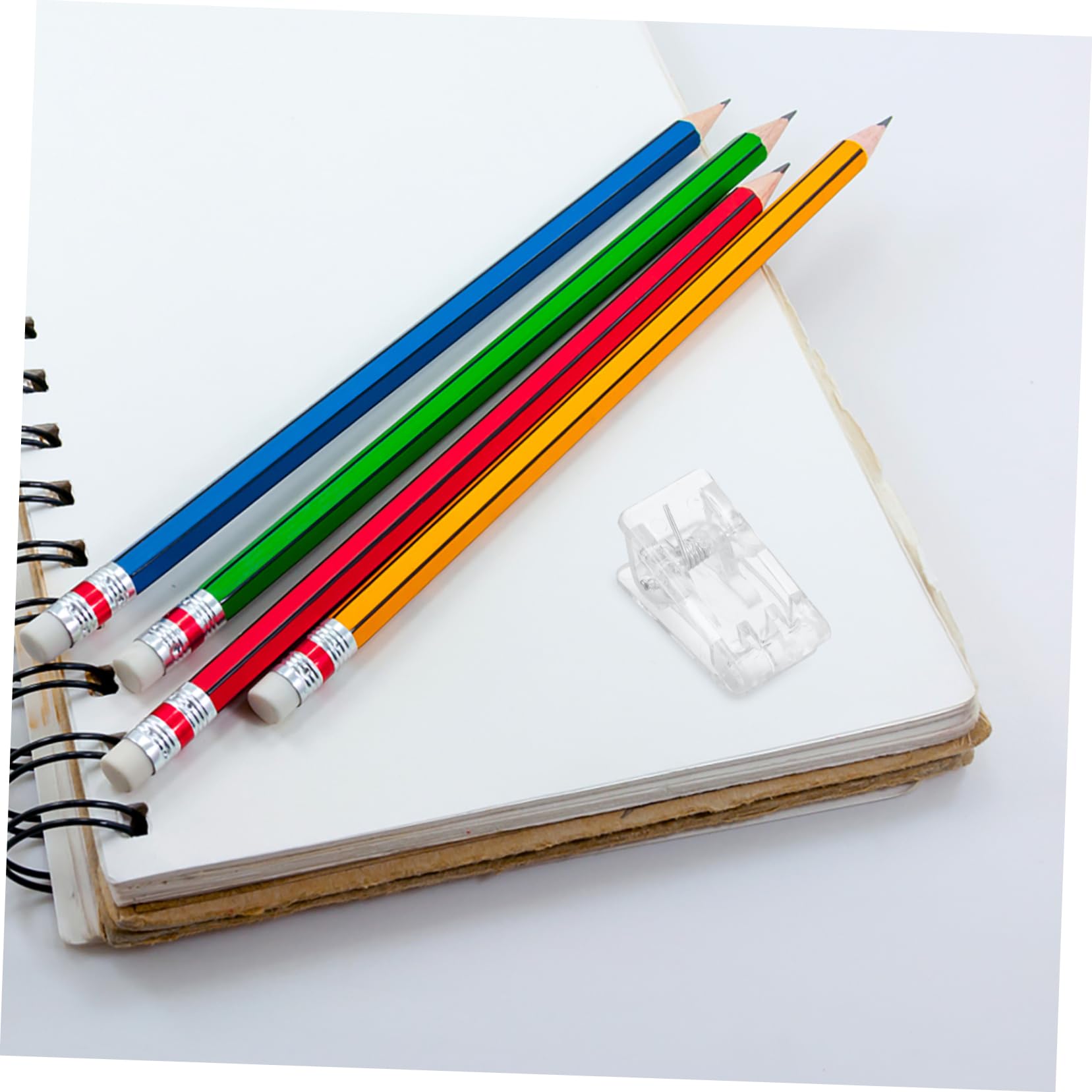 SHINEOFI 5 Sätze Transparenter Ausweishalter Miniclips Hängend Größe Büroklammern Mini-klemmen Abzeichen-clip Federclip Zum Basteln Transparenter Federclip Plakatwandclip Acryl 60 Stück * 5