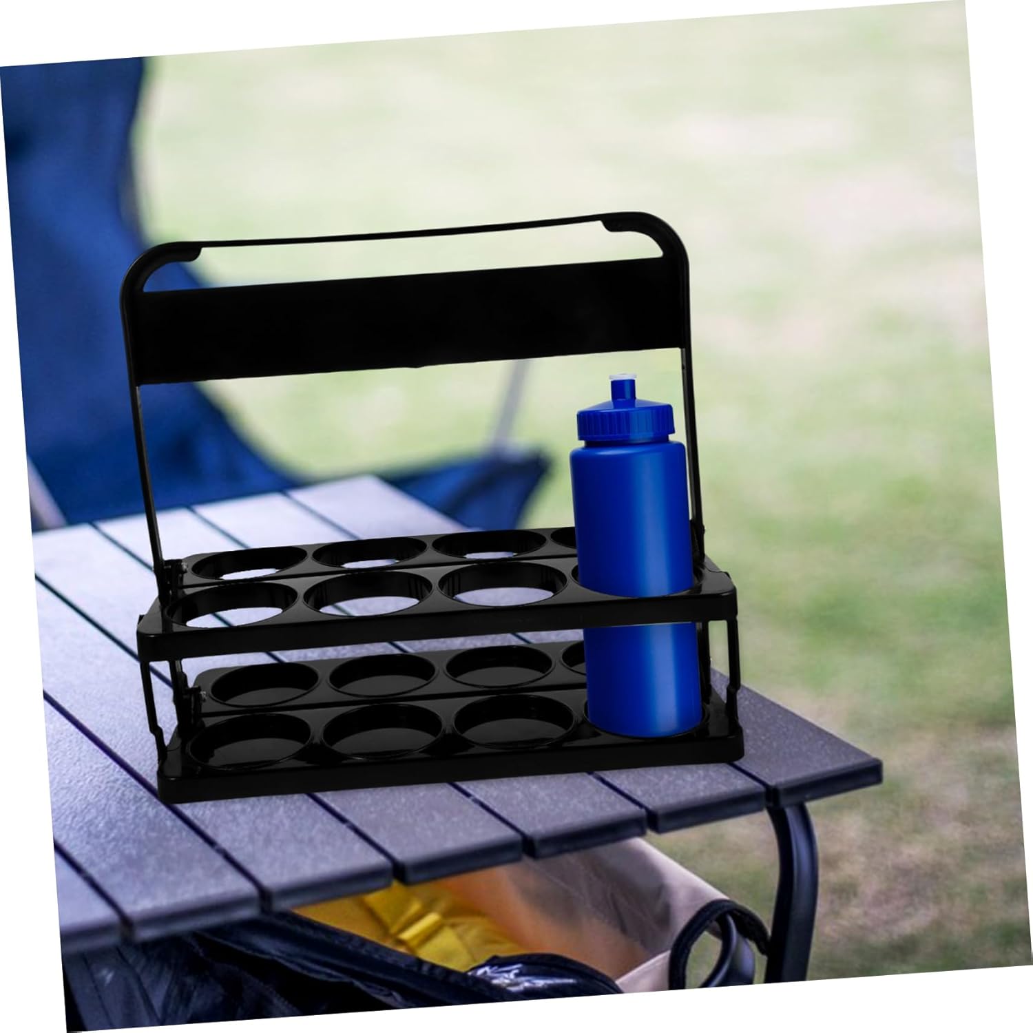 GALPADA Cages Clear Carriers Reusable Take Out Cup Carrier Beer Bottle Caddie Cleaners Water Bottle Electric Portable Drink Beer Bucket Holder Pantry Black re-usable