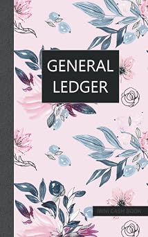 General Ledger Mini Cash Book Small Ledger Book, 120 pages , 5x8 inches, vintage flower cover 4 for Bookkeeping, small business