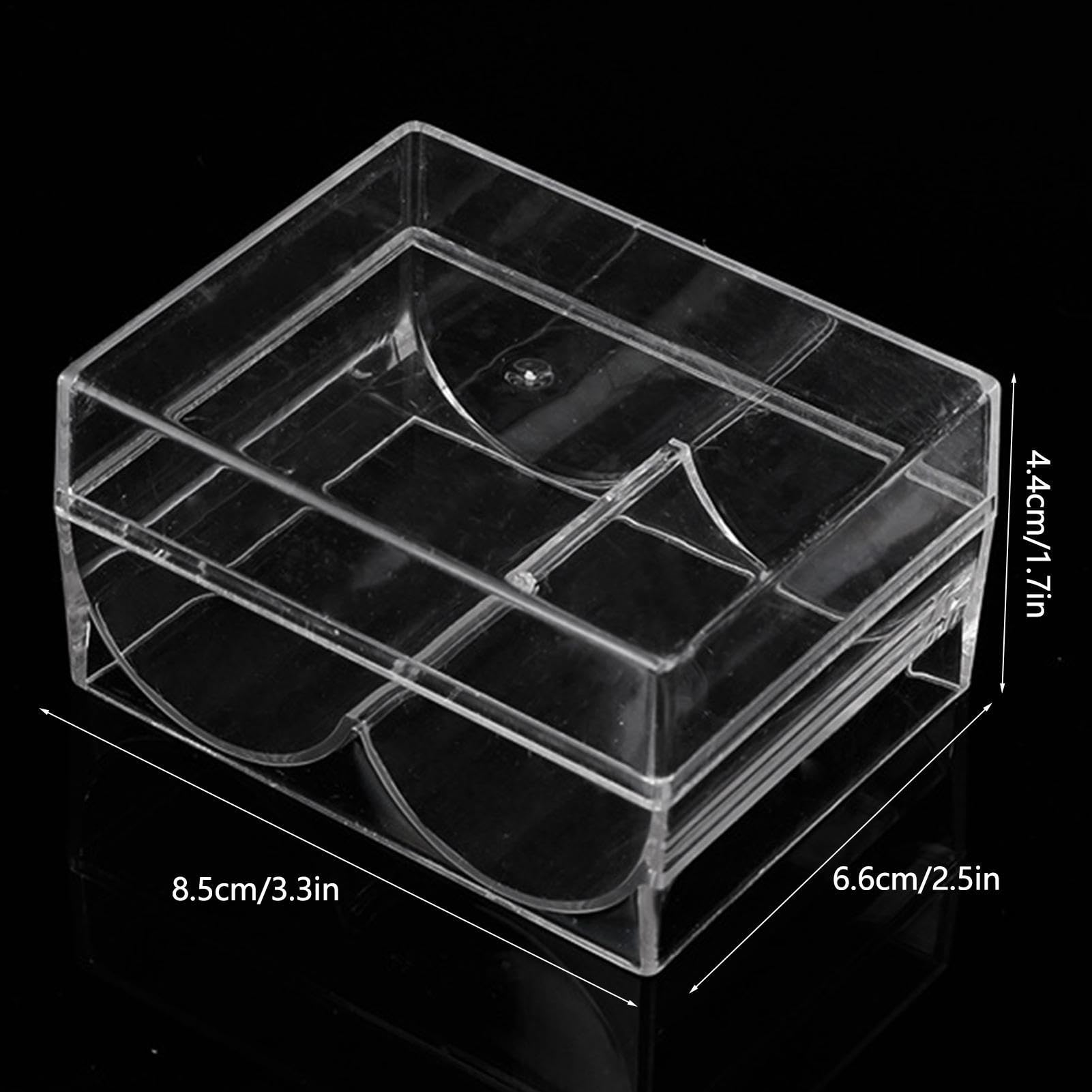 Boîte à jetons de poker - Rack à jetons en acrylique - 2 emplacements pour accessoires de poker - Support pour 40 jetons standard pour ou à la maison