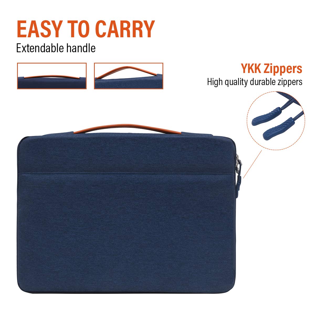 LSS Protective Laptop Sleeve Case with PU Leather Handle for Men/Women - Stylish & Durable Sleeve for 12