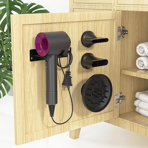 Miniatura 7 de Soporte para secador de pelo Dyson Supersonic, con 3 anillos magnéticos para almacenamiento de accesorios de accesorios, con organización de