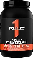 Vista 1 de Rule 1 R1 Proteína aislada de suero con 0.88 oz de proteína y 0.21 oz de BCAA exclusivamente de fuentes aisladas e hidrolizadas