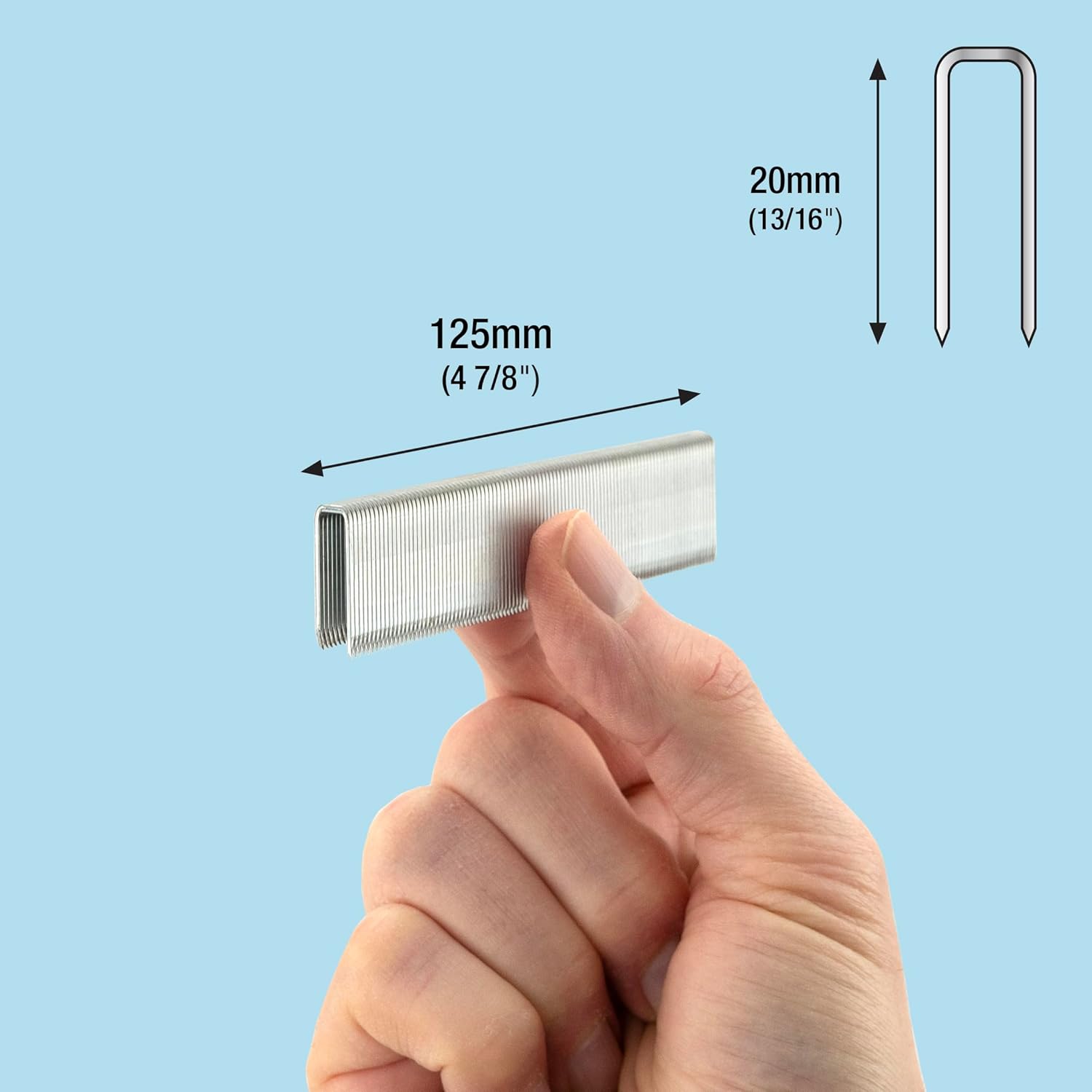 Tacwise 0307 90/20 mm Narrow Crown Staples-Box of 5,000, Silver, 20mm