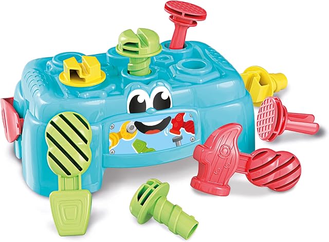 Clementoni - Baby Clementoni - Work Bench Learning and Activity Toys for Kids from 10 Months, 17042,Blue,14.96 x 7.09 x 2.36 inches