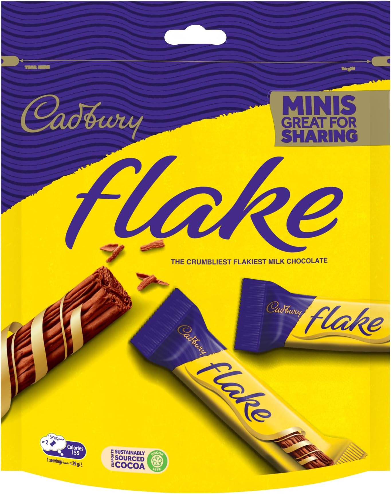 Flake Milk Chocolate Minis Sharing Pack Bag, 145 g