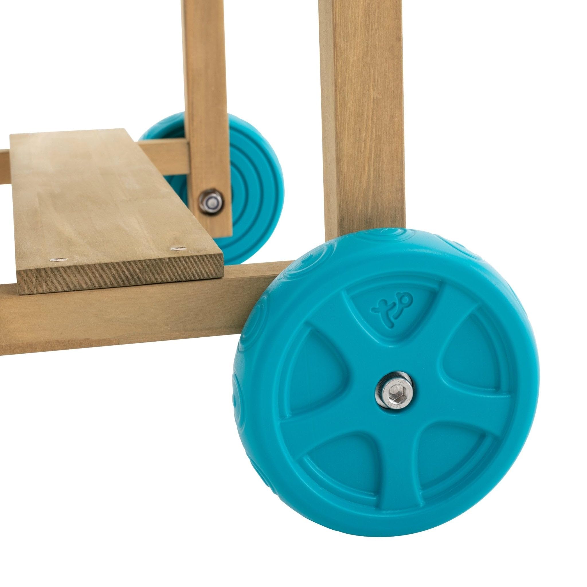 TP Toys Deluxe Sand- und Wassertisch, FSC-zertifiziertes Holz, inklusive Sandkasten, Wasserschale, schwarzer Tafel, Kunststoffhaken und Aufbewahrungsregal, verstaubar und verwandelt Sich in einen