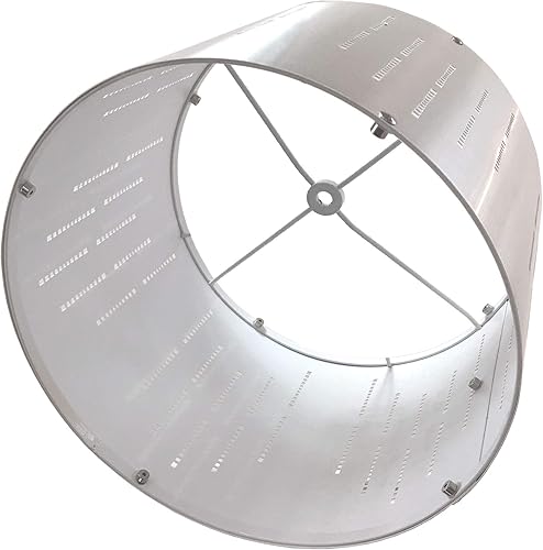 Miniatura 3 de Royal Designs, Inc. HB-643-10PN-2 - Pantalla de lámpara de tambor poco profundo con diseño de plantilla, níquel pulido, 10 x 10 x 8.5, paquete de 2