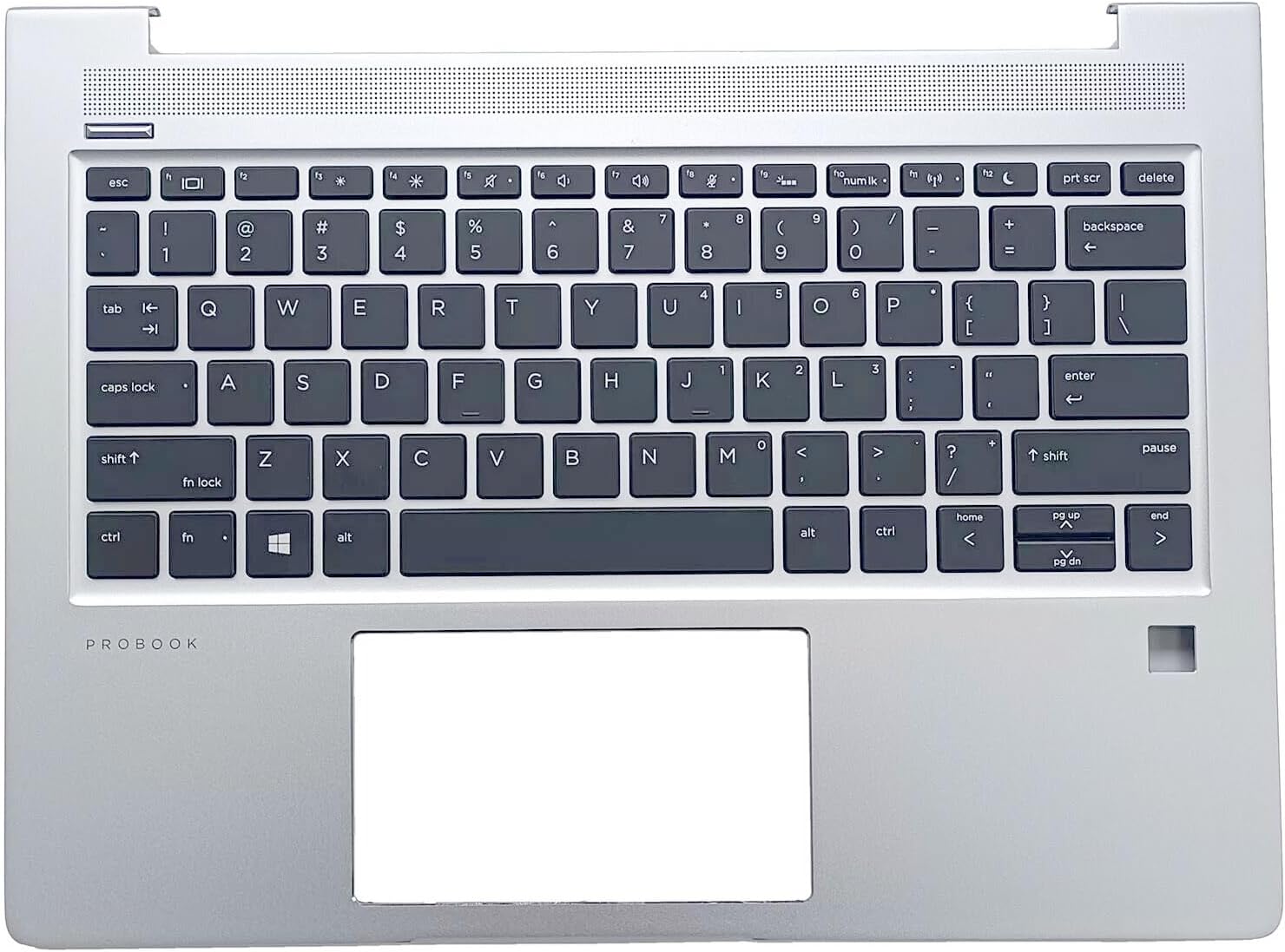 New Replacement for HP ProBook 430 435 G6 430 435 G7 Laptop Upper Case Palmrest Backlit Keyboard Assembly Part L44547-001 L44548-001 L79183-001 Silver (430 435 G6 G7 Backlit Keyboard)