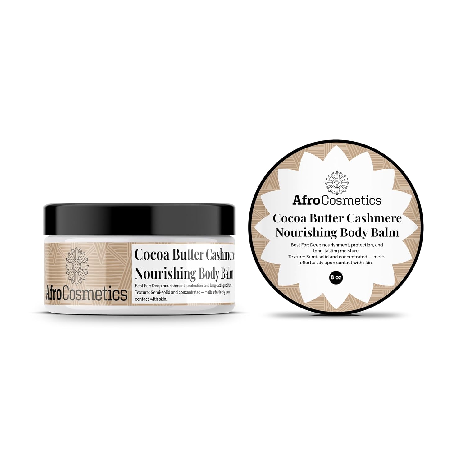Nourishing Body Balm Hydrating Balm for Dry Skin Cocoa Butter Cashmere 8 oz