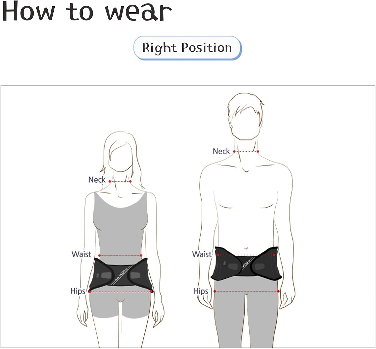 DR. WG30 G2 Waist Corrector Back Brace Posture Pain Relief Back Support (L)