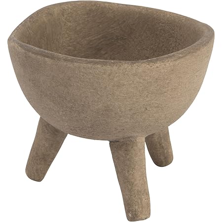 Creative Co-Op Vaso In Terracotta Fatto A Mano, Forma Organica Pizzicata, Colore Tortora Strutturato - 2