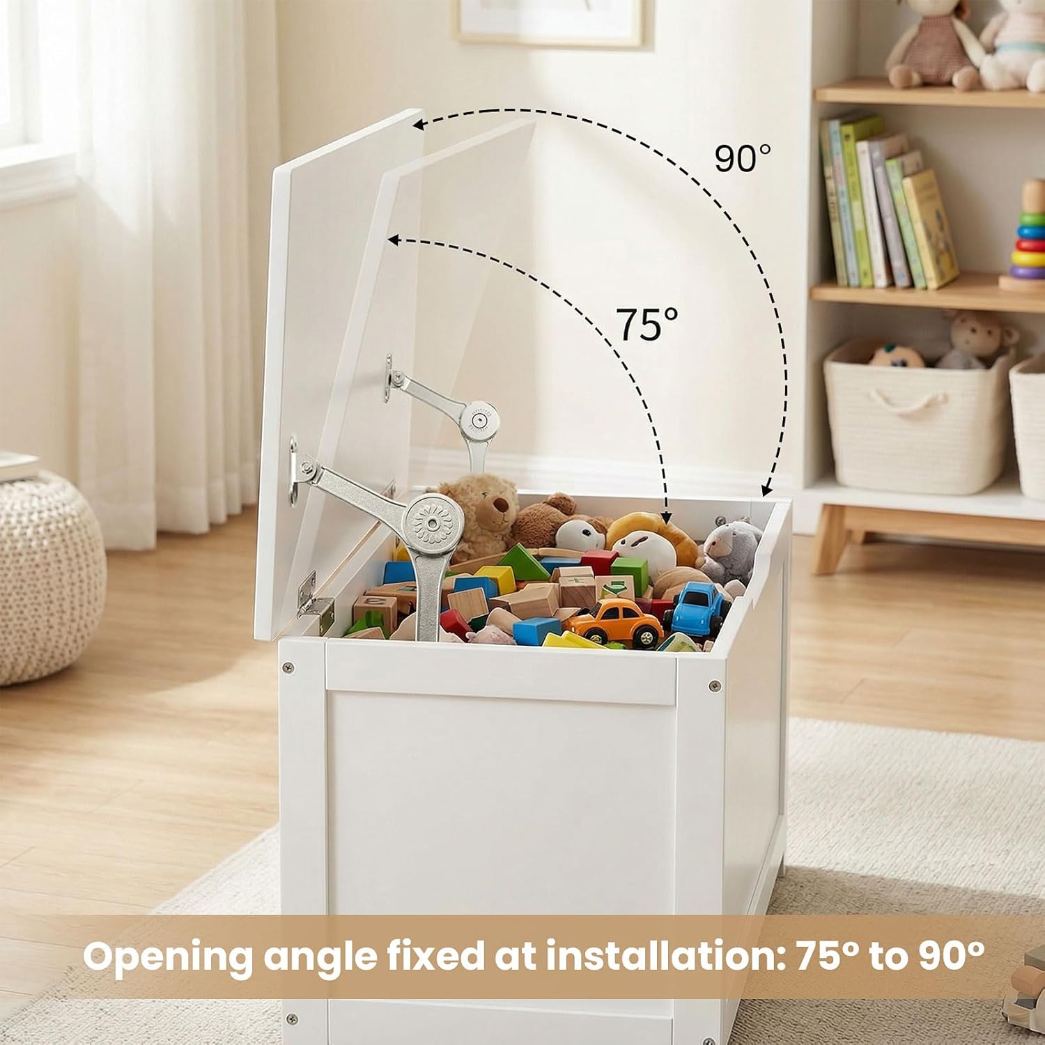 2 Pack Adjustable Lid Support Hinge for Wooden Box Adjustable Tension Soft Close Metal Hinges for Small Boxes Storage Cabinets Smooth Support