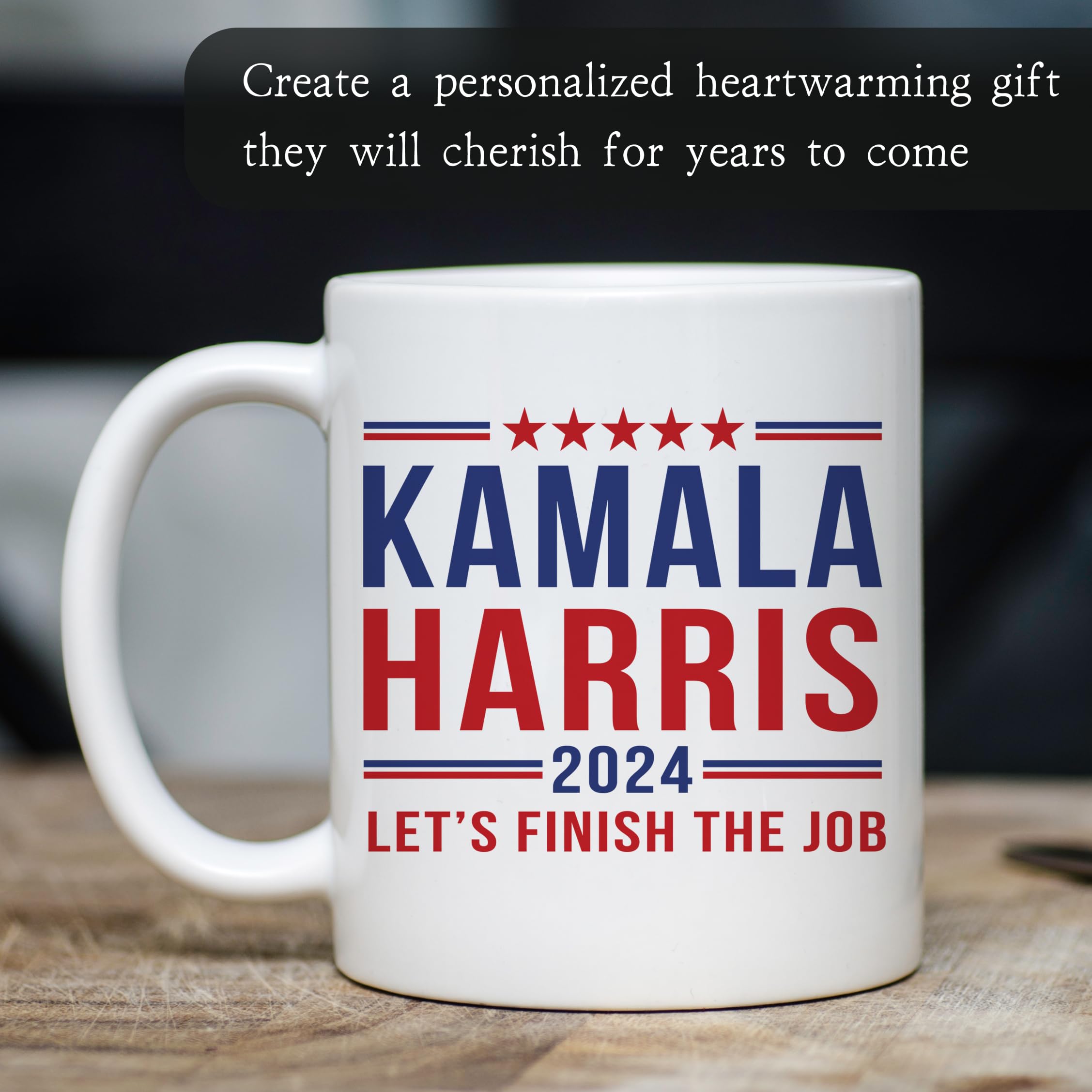 Tazza Kamala Harris 325 Ml – Presidente Democratico USA 2024, Ceramica Di Qualità, Stampata Negli USA