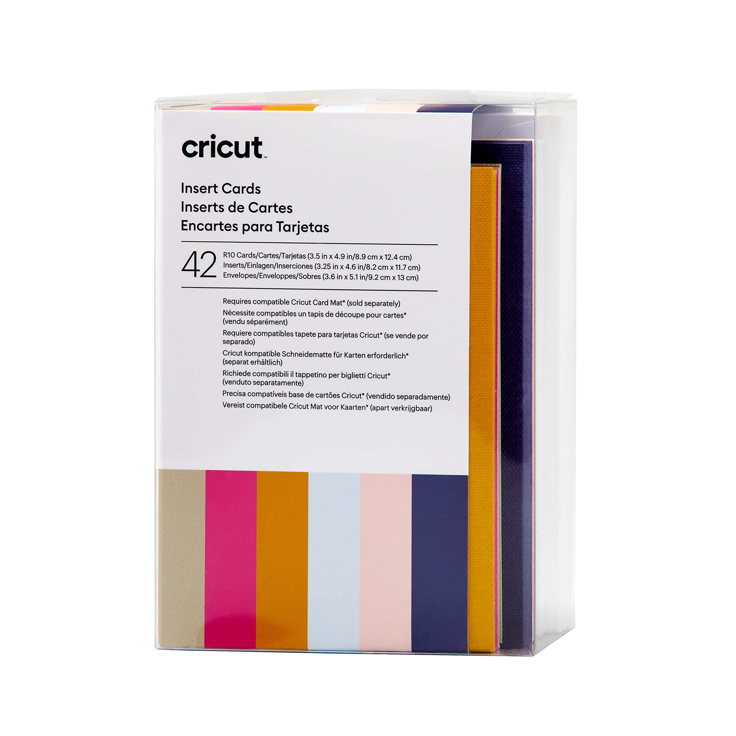Cricut Sensei Insert Cards per Tappetino 8.9 cm x 12.4 cm Taglia R10, Confezione da 42