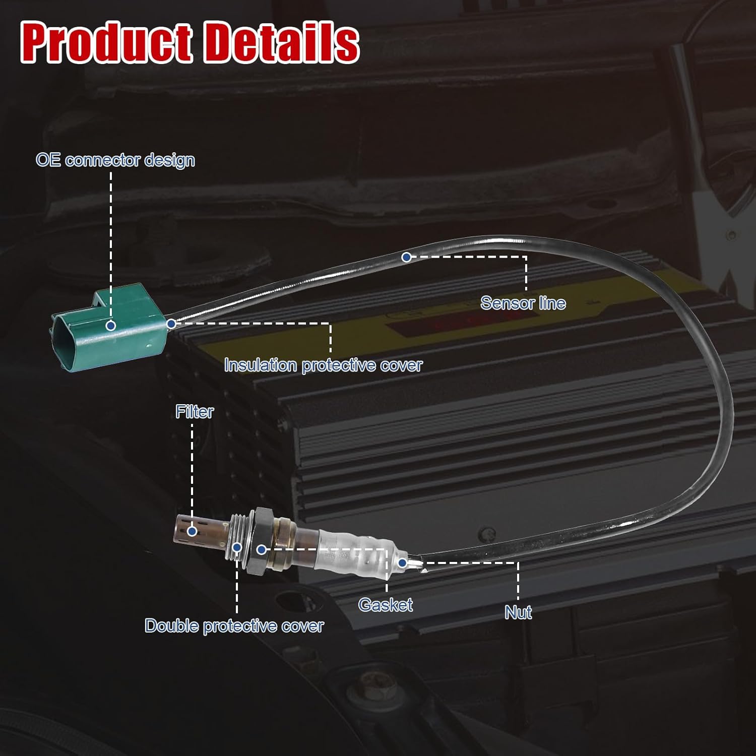 2Pcs Oxygen Sensor Compatible with Nissan Frontier 05-12 & for Pathfinder 05-12 & for Xterra 05-12 & for Suzuki Equator 09-12 3.0L 4.0L Downstream Left and Right 250-24403 250-24951