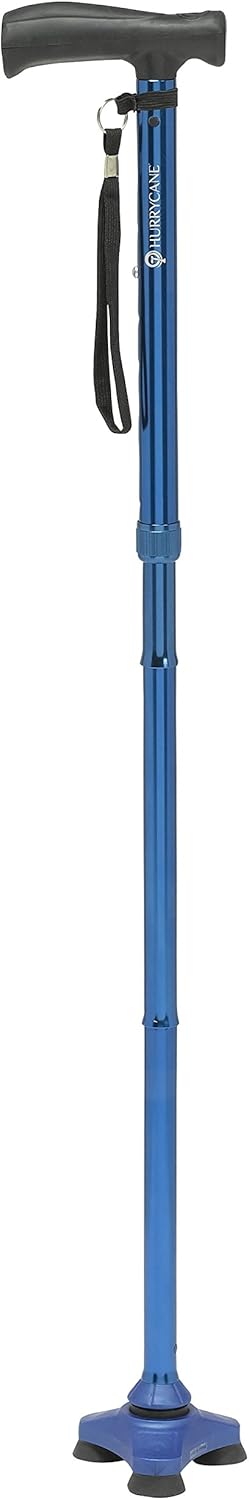HurryCane HCANE-BL-C2 Freedom Edition Foldable Walking Cane with T Handle, Trailblazer Blue : Everything Else