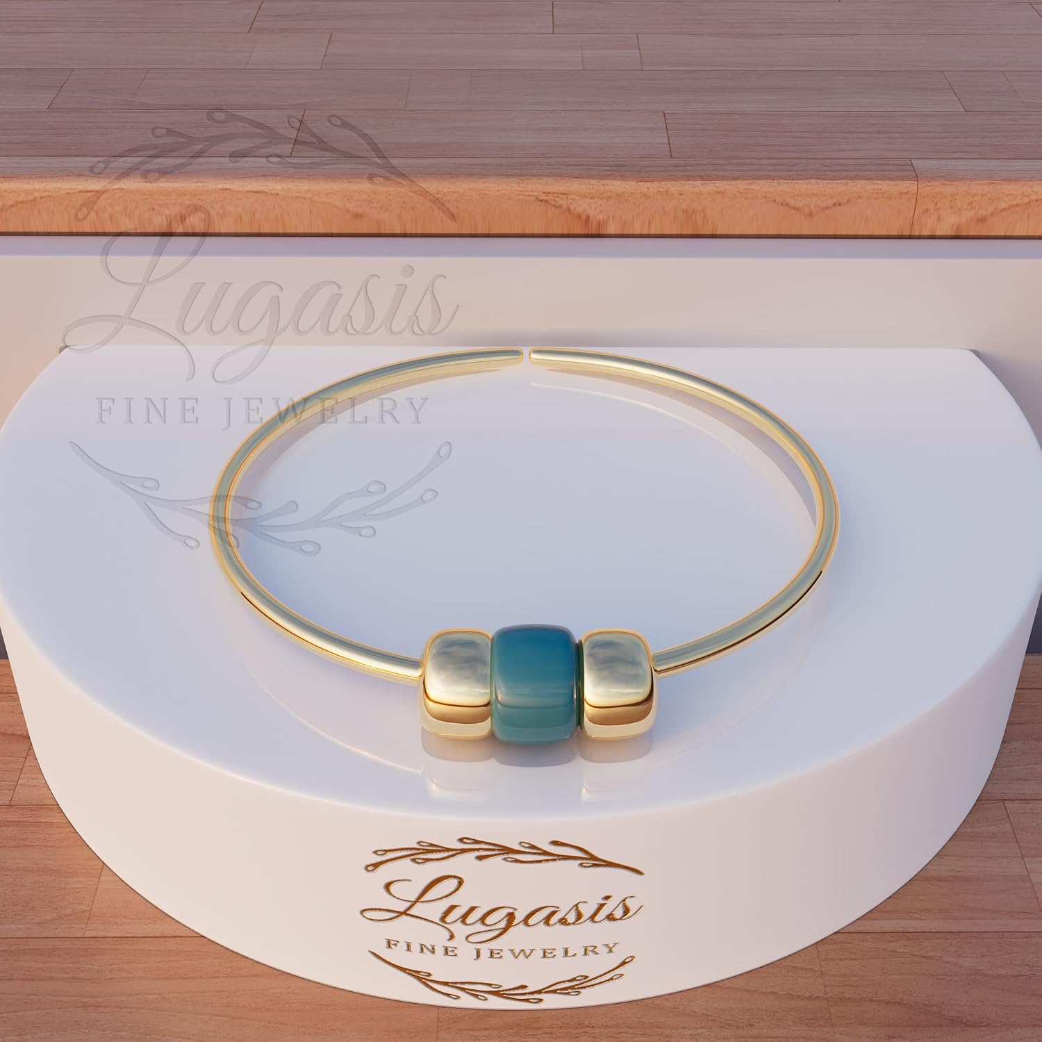Tiny Gold Nose Ring - Handmade 14k Gold Nose Piercing with a 2mm Blue Gem - Thin 24 Gauge 7mm Hoop - Comfortable Nose Piercings