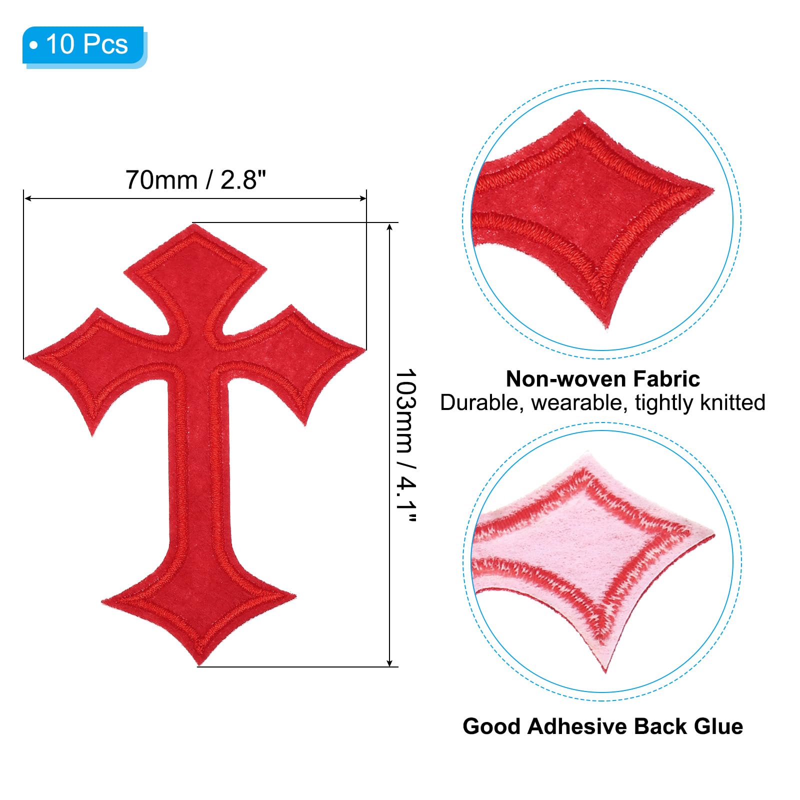 2 Toppe Ricamate Stella E Croce Oro - Decorazioni Per Cappotti, Jeans E Zaini - Foto 14