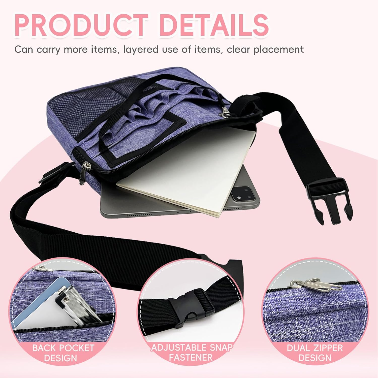 Nurse Funny Pack with Medical Gear Pockets - Durable Nurse Waist Pouch with Tape Holder, Adjustable Strap, and Utility Storage for Stethoscopes, Bandage Scissors & Supplies - Image 3