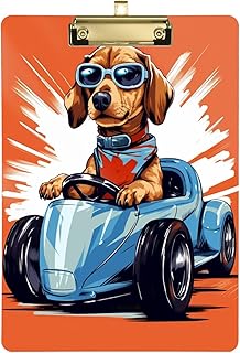 Portapapeles acrílico de plástico para colgar en el coche, diseño de dibujos animados, color azul