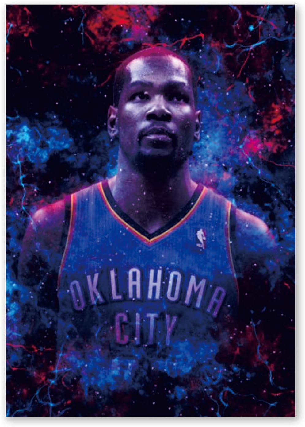 QXNRT Kevin Durant Wall Art Print Posters,Inspirational Poster with Basketball ,Basketball Sports Wall Art Canvas for Basketball Fans and Kids Adults Bedroom Home Decor, Gift (Unframed,16”X24”inches)