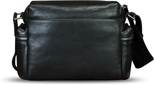Miniatura 3 de IVTG Bolso de cuero genuino y bolso de mensajero para hombre, bolso de hombro de cuero a la moda, maletín, bolso cruzado, correa