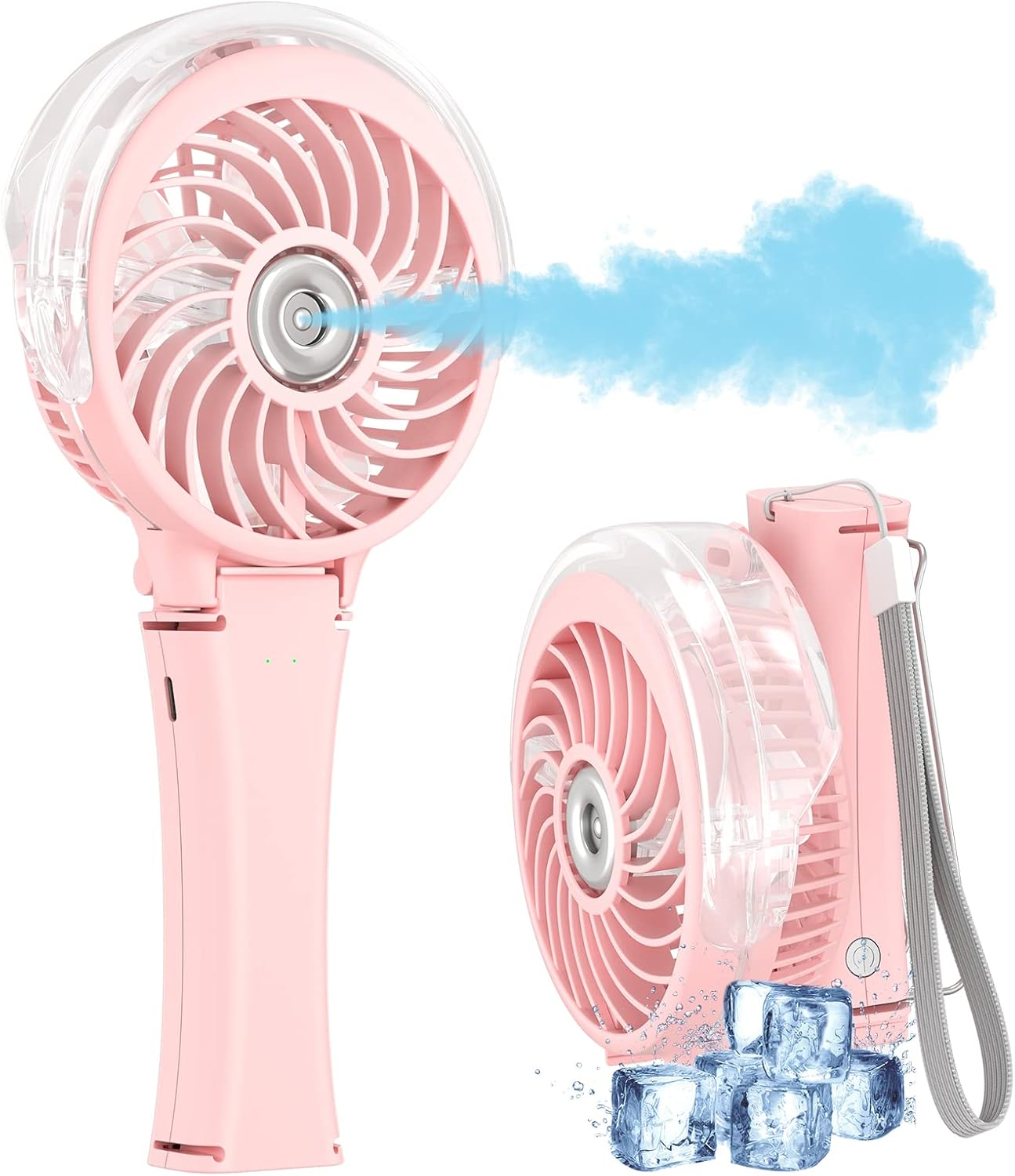 HandFan 2024 𝙐𝙥𝙜𝙧𝙖𝙙𝙚𝙙 Portable Misting Fan, 34ml Handheld Personal Mister Fan Rechargeable