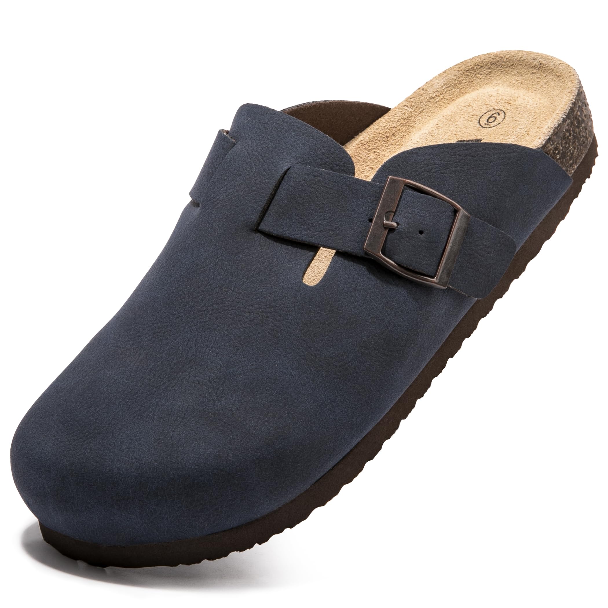Vayfio Suede Clogs Potato Shoes Cork Footbed Sandals Comfort Mules with Arch Support Slip On Slippers