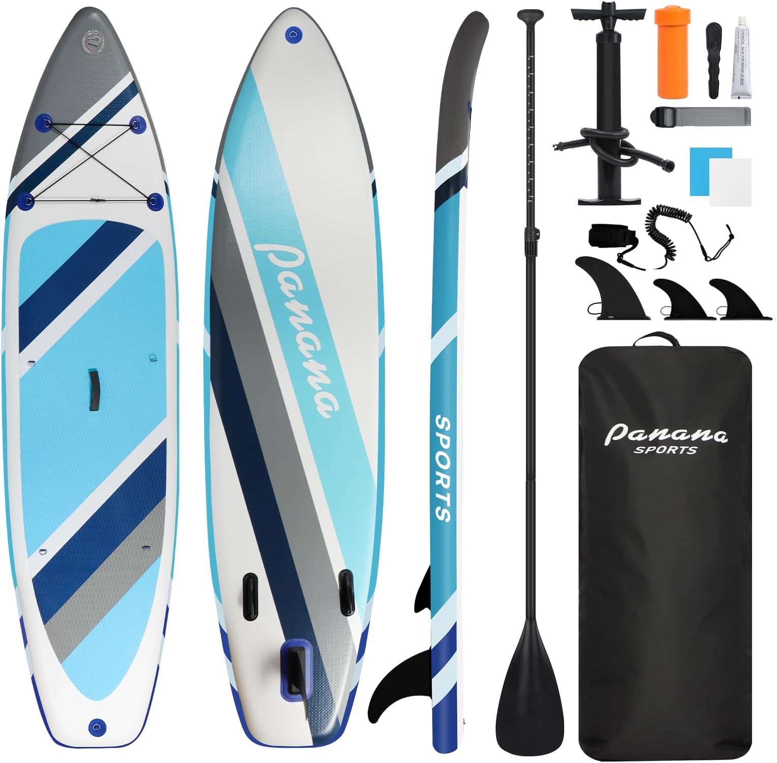 PananaInflatable Stand Up Paddle Board Ultra-Light 10' × 30" × 6" with Premium SUP Board Accessories Kit Adjustable Paddle Hand Anti-Slip EVA Deck for Adults Youth