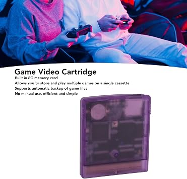 1000 in 1 Game Video Cartridge with Unlockable Full Potential for Gameboy, Supports Stable Game Data Storage Memory Card with MBC3, MBC1, MBC5, Game MAPPER for Gameboy and Color