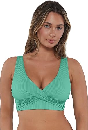 Sunsets Elsie Top Womens Swimsuit Bikini Top with Underwire Ribbed Fabric