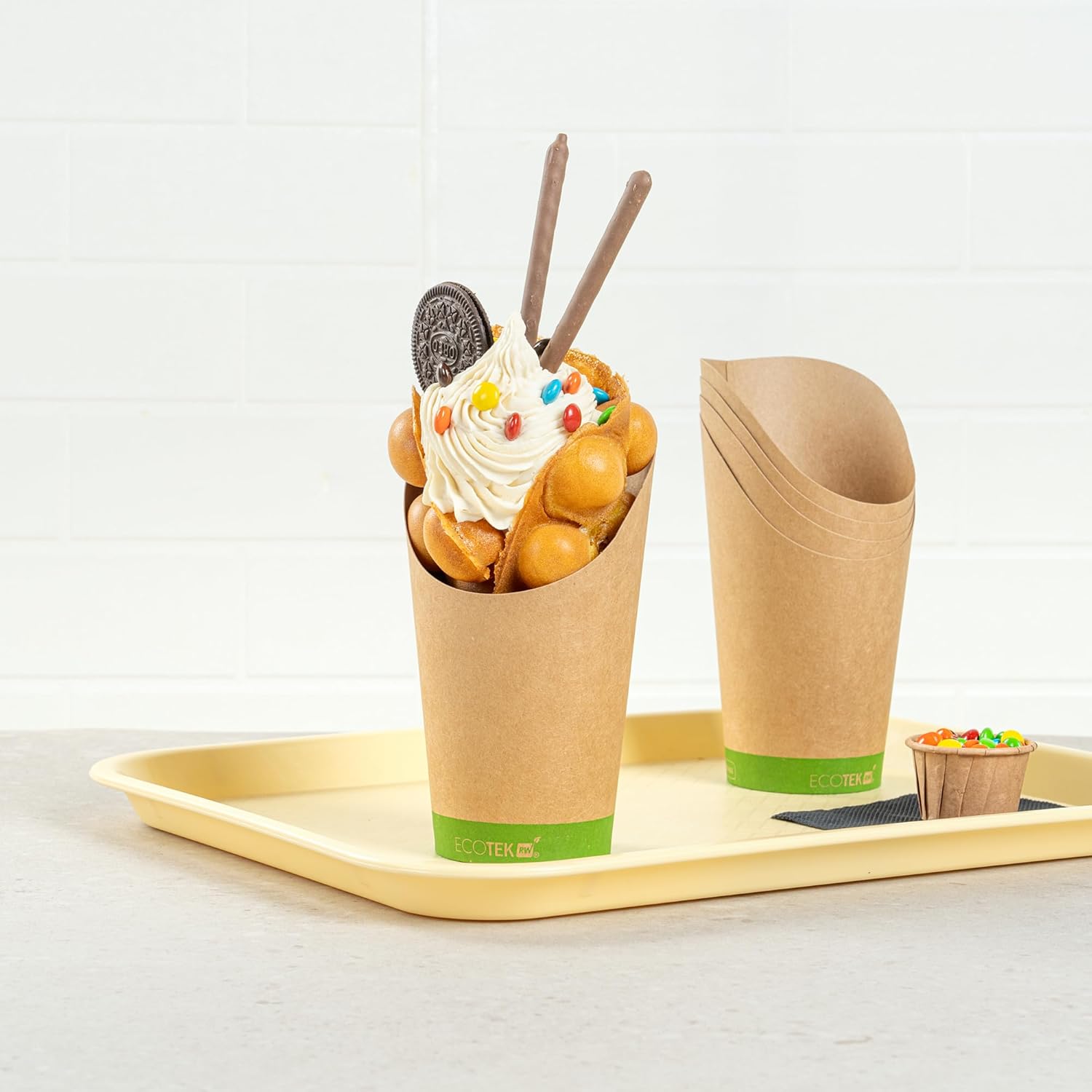 Restaurantware Kraft Paper Cups 100 Count 16 oz Drinking Cups Disposable Beverage Container PLA Lined Round Brown Sustainable Drinkware For Hot And Cold Drinks