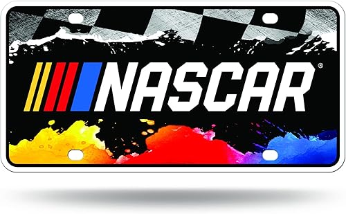 Rico Industries NASCAR - Etiqueta de metal para automóvil con logotipo de 8.5 x 11 pulgadas, ideal para camioneta, automóvil, SUV