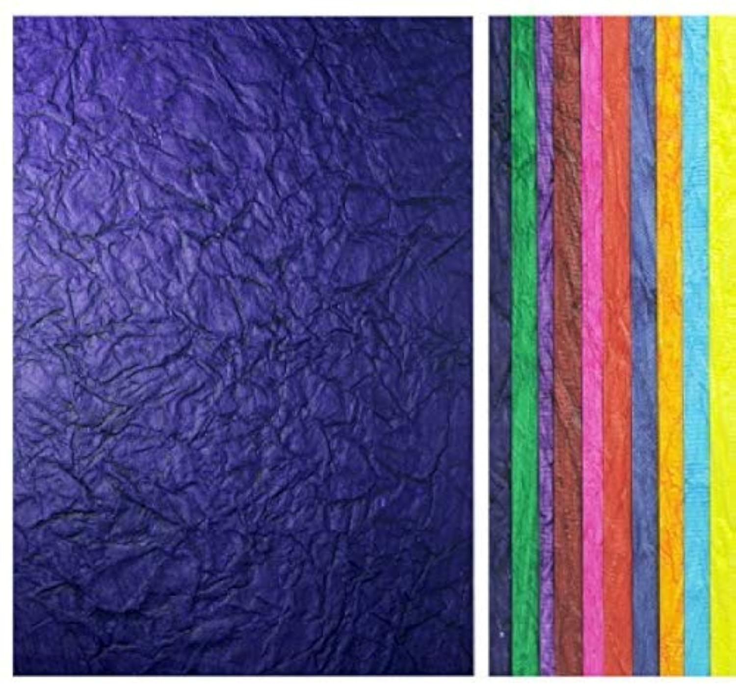 IMPRINT Handmade Sheets | Crushed Look | Multicolor | Pack of 20 | A4 Size