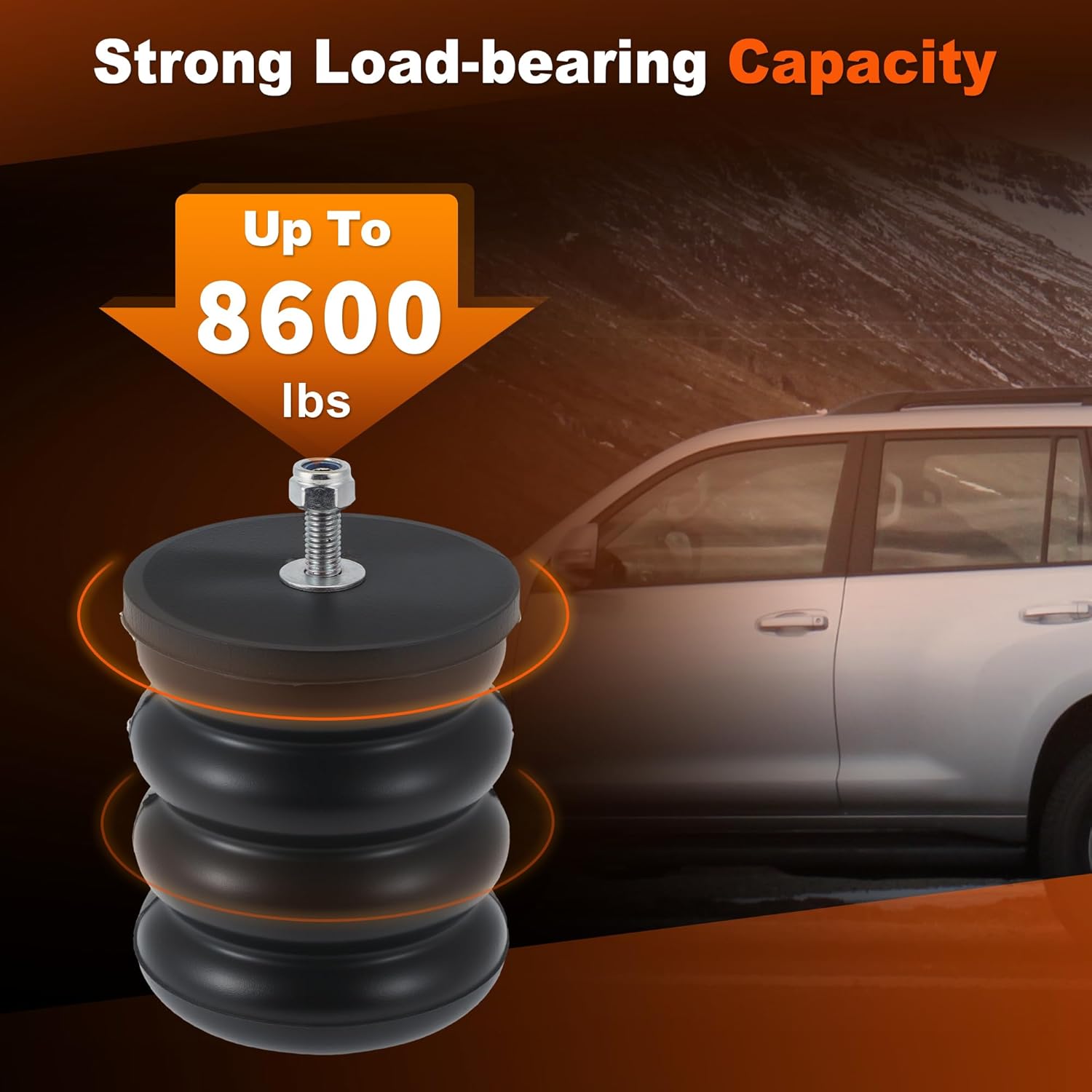 ACROPIX Pair SSF106047 Rubber Bushing Suspension Kit for Mercedes-Benz Sprinter for Dodge Sprinter 2500 3500 Car Rear Suspension Rubber Helper Springs Kit Axle Bump Stop Durable SES Set