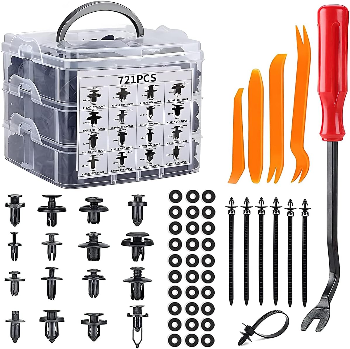 Grapas Automotrices 721 Piezas,Clips de Retención