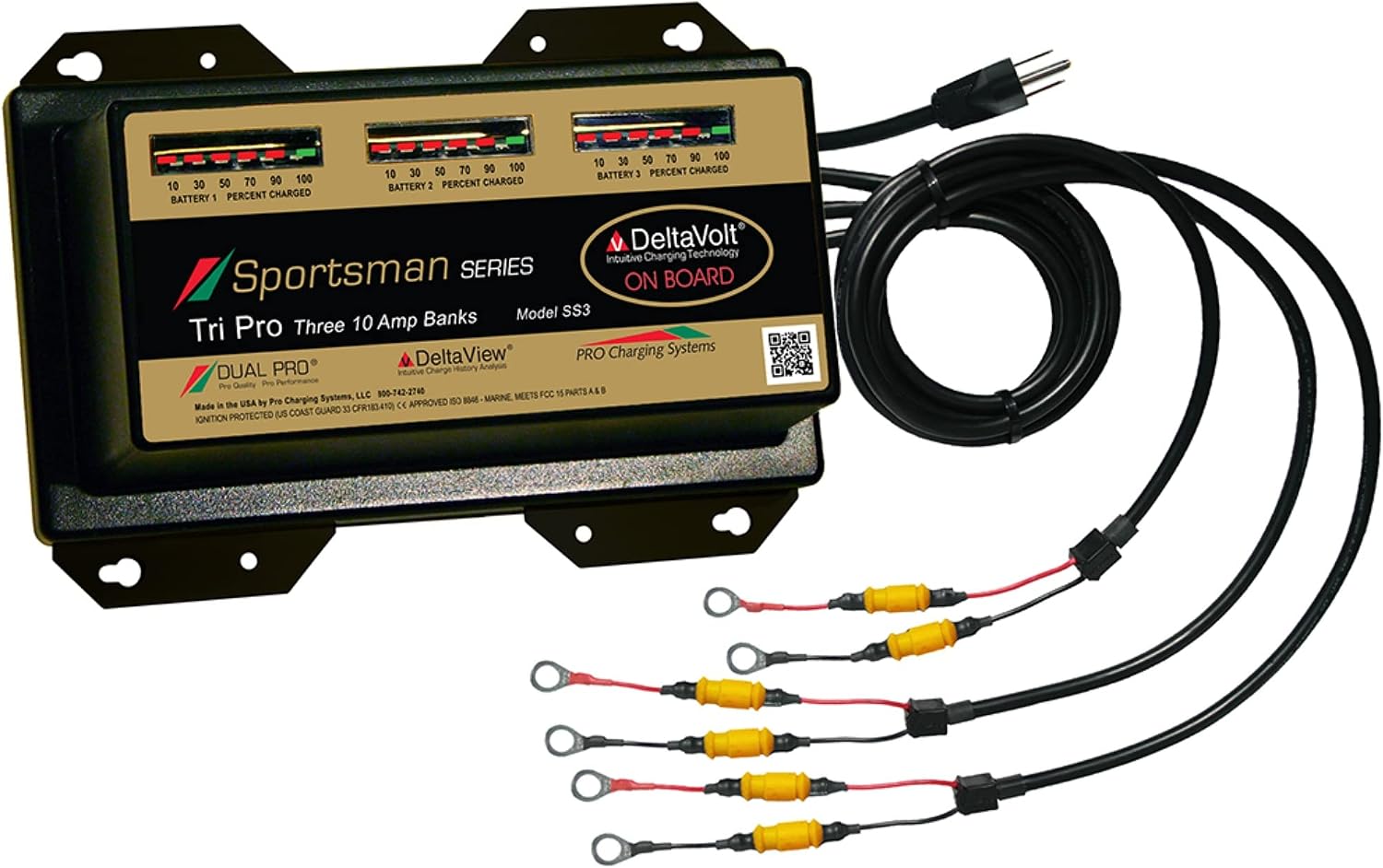 Dual Pro 10 Amp/Bank Sportsman Series 3 Bank Charger